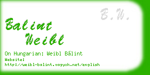 balint weibl business card